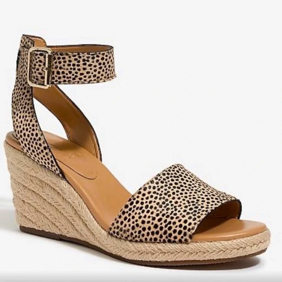 J. Crew Shoes - J. Crew like new leopard print espadrille wedge sandals size 6